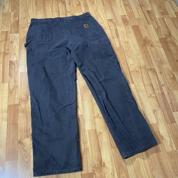 Carhartt Carpenter Mens Size 40 X 34 Dark Brown Dungaree Work Jeans B11‎ DKB - Picture 6 of 8